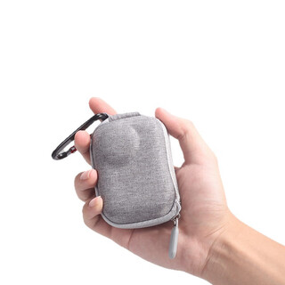 WLOONG适用影石InstaGO Ultra配件收纳包迷你保护机身包防摔EVA保护壳 GO Ultra收纳包-半包（灰色）