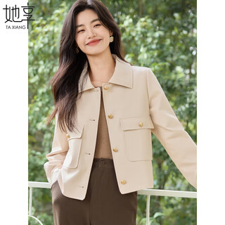 She enjoys retro pu leather jacket for women with small motorcycle jackets and high-end casual jackets for women t51d026