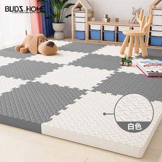 Budisi climbing mat anti-fall foam splicing floor mat living room anti-slip crawling mat bedroom bedside blanket white 60*60cm