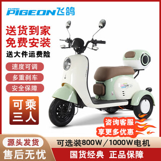Feige electric car tricycle household small electric tricycle for ladies and elderly people walking electric tricycle 600w60v24a5 black gold battery about 60 kilometers