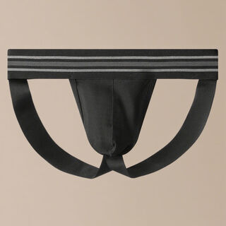 Men's butt lifting breathable sexy thong underwear for boys, hollow, no need to take off, personalized sexy double thong for men, black m