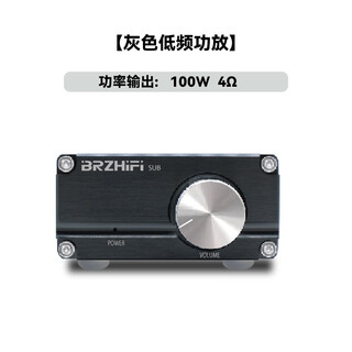 BRZHIFI伟良B3 100W HIFI发烧音响专业低音炮D类数字功放 大功率 灰色低音炮功放