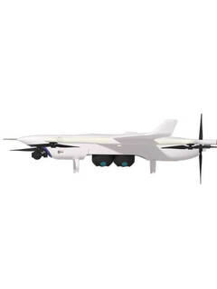 Lingle blackjack vertical take-off and landing vtol aerial surveying and mapping composite wing fixed-wing uav 4+1 carbon fiber replica customized milky white arf