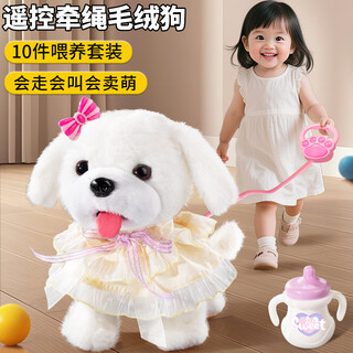 卡卡贝儿婴幼儿毛绒玩具0-1岁男孩女宝宝小狗会走会叫多功能新生周岁礼物