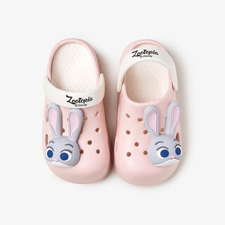 拖鞋夏新款疯狂动物城卡通尼克狐儿童洞洞鞋兔子警官朱迪 粉色 17 17内长CM