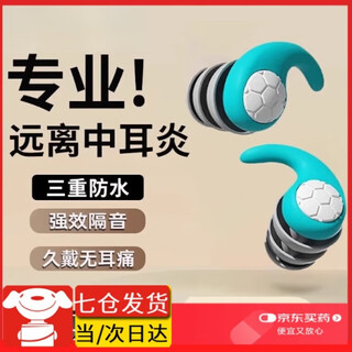 Silicona impermeable otitis media baño orejeras para adultos orejeras champú natación baño tapones para los oídos impermeables tapones para los oídos insonorizados [cian L estilo adulto] un par