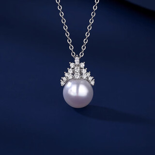 Dan pei luxury high-end genuine ice and snow queen s925 silver sterling silver pearl necklace new clavicle chain holiday gift white gold
