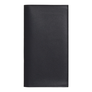 Hermes (hermes) men's new coin purse long wallet twill passport holder swift calfskin bag navy blue
