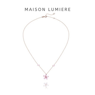 Youshu peach blossom series 14k rose gold pink pearl necklace maisonlumiere