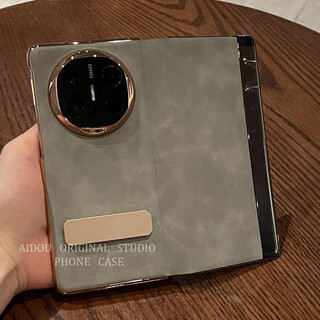 朵卡连适用华为x6手机壳新款折叠屏matex5小羊皮智能视窗支架matex6典藏版高端商务x3全包防摔翻盖保护新 【小羊皮智能视窗翻盖皮套-旋转支架】-复古灰 华为 Mate X6典藏版