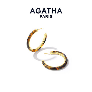 Agatha/aijiasha french tortoise shell earrings for women, birthday gifts for girlfriends and best friends, high-end earrings