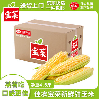 Good farmer baocai shandong fresh fruit corn, tender, juicy, healthy and light corn, 4-6 roots, 4.5 jin jin equal to 0.5 kg, straight from the source