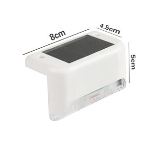 Solar outdoor garden light, home garden layout, waterproof stair step light, wall railing decorative light, white shell model/warm light 1 pc