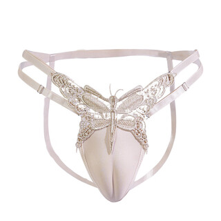 Zi jiafu men's fake vagina thong underwear cross-dressing sexy thong underwear sexy gay men disguise as women's hidden jj pants skin color (large cup) one size