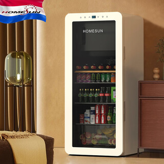 Aldasin mini-kühlschrank für zu hause, frischhalteschrank, kleiner gefrierschrank, getränke-sideboard, erste stufe, energieverbrauch, retro-eisbar, luftgekühltes auftauen, kann eis 180 l cremeweiß machen (hohe konfiguration/automatische entfeuchtung/mit rotweinregal)