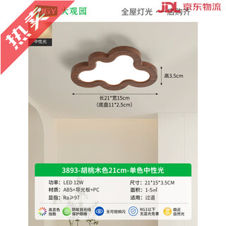 
Grand View Garden (DGY) corridor lights aisle ceiling lights cloud entrance hall lights Nordic balcony cloakroom ceiling lights 263 3893 aisle - walnut color 21cm - neutral light 12