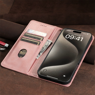 Nai xiaolu is suitable for honor x50 mobile phone case, clamshell leather case, strong magnetic adsorption, wallet style, card slot, anti-fall, wear-resistant, anti-fingerprint, front and rear all-inclusive protective cover, honor x50 rose gold, honor x50