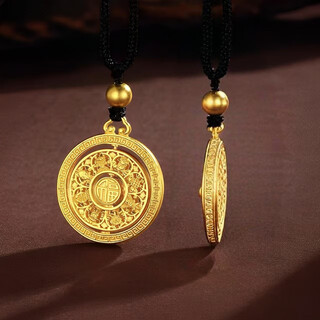 Yingtang lao fenghuang 999 ancient method inheritance gold-wrapped silver revolving gold ring filigree hollow time-returning eight-treasure compass rotating eight-treasure compass with blessing characters jinlaofengxiang quality