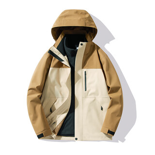 Western camel 2025 autumn and winter new fully heat-sealed jacket women's windproof, coldproof and warm mountaineering outdoor sports cycling jacket ky3333 desert yellow - same style for men and women 2xl