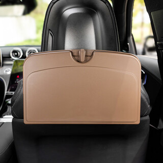 Skig car small table, dining table, rear seat back, foldable small dining table, bar tray, cup holder, car rear storage rack, brown chair back storage plate, foldable storage