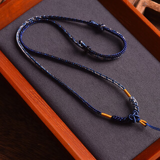 Chili high-end hand-woven necklace rope gold pendant lanyard jade pendant jade beeswax wushi brand men and women with rope hand-woven pendant rope