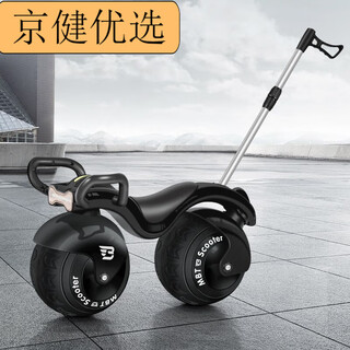 Children's drift car balance car for children 1 to 3 years old twisting drift car anti-rollover baby scooter for men and women black painted push handle model/music light/enlarged e
