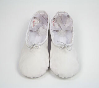 Qianghe elastic cloth soft-soled dance shoes for children to practice ballet, cat claw cloth toe shoes, gymnastics training shoes for men and women, white lace-up style 28