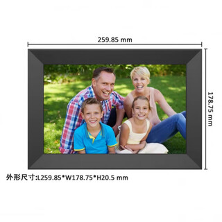 智能高清云相框10英寸家用触摸屏WIFI远程上传电子相册播放器 10英寸黑色32G内存