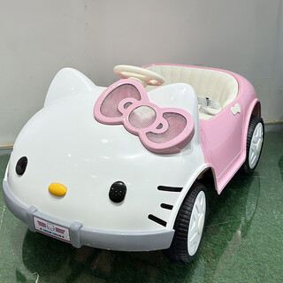 Tianlin hello kitty children's electric car four-wheel toy car can sit on a person with remote control kt car girl birthday gift upgrade board + paint powder + full function + chaowei battery
