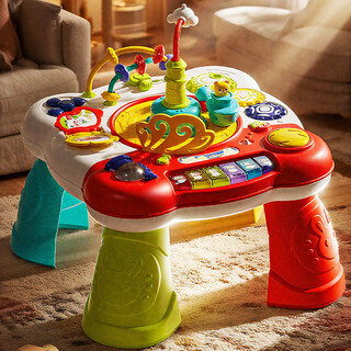 欣格游戏桌婴儿玩具1-3岁学习桌儿童早教益智多面体手拍鼓周岁礼物