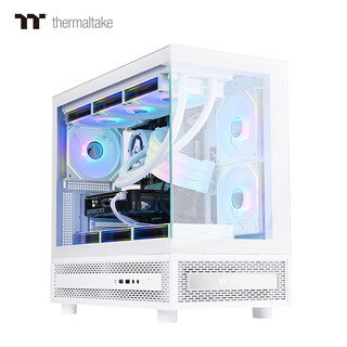Thermaltake (tt) steel shadow s-m sea view room chassis computer host white (m-atx motherboard/supports 360 water cooling/9 fan positions)