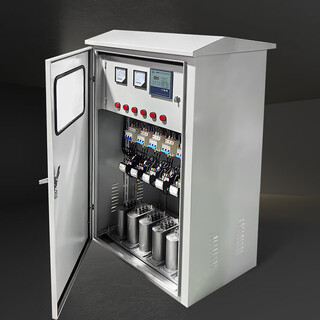 Intelligent reactive power low-voltage capacitor compensation cabinet outdoor pole-mounted local compensation device distribution cabinet to improve voltage power factor intelligent capacitor compensation cabinet gray transformer capacity 315kva-100kvar