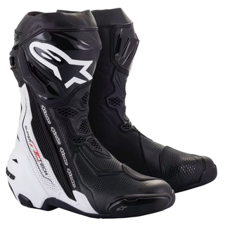 Alpinestars supertech r a star motorcycle riding boots motorcycle racing shoes breathable anti-fall racing shoes black and white 41