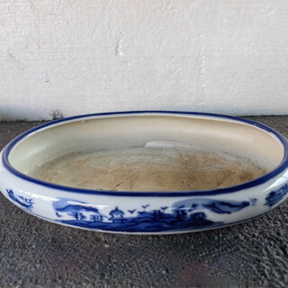 Fine small water stone bonsai rockery absorbent stone micro landscape decoration strange stone ornaments natural raw stone rust stone 17-20cm stone + plate with grass seeds and stones