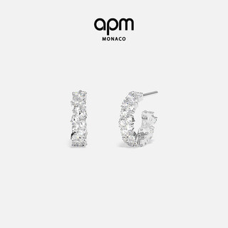 Apm new product apm monaco water drop hoop earrings silver and white ear pins small earrings simple gift silver and white