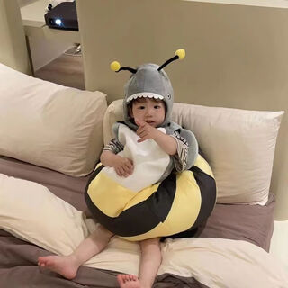 Wei jie little bee doll cos costume internet celebrity creative shark bee doll costume shark wearable performance for adults and children children's style (80cm-140cm)