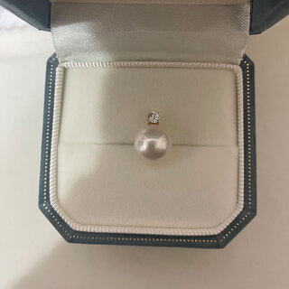 Libiao natural freshwater akoya pearl pendant princess diana necklace edison neck jewelry 18k gold gift zhuji diy 18k gold zircon pendant holder gift s925 8-9mm45cm