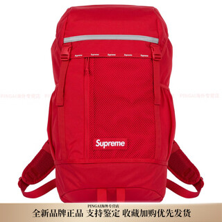 Supremefw24week124l patch cover opening and closing backpack men and women same style couple model red red