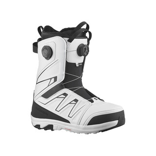 Salomon porcelain snow gear 2425 salomon snowboard shoes men's salomon snow shoes boa steel wire buckle lightweight launch boa sj boa black and white 43.5 (285mm)
