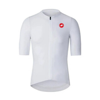 Castelli scorpion men's summer cycling suit road long sleeve cycling suit competitive slim thin cycling suit s white short sleeve top