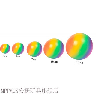 Mppmck large flour rainbow vent ball stress reduction toy slow rebound kneading fun finger training decompression ball for adults and children 6cm rainbow flour ball (pack of two)