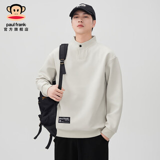 Big mouth monkey (paul frank) american henry collar sweatshirt men's autumn new loose casual stand-up collar pullover men's long-sleeved jacket men's trendy apricot autumn new product 2xl recommended 150-165jin jin equals 0.5 kg