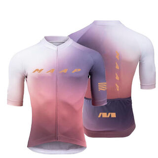 New maap summer cycling wear double arrow cushion short sleeve top set road cycling wear set sakura pink top xl