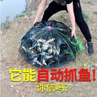 Fishing net, fishing net, fishing net for catching small fish, eel, fish catching artifact, ground net, fish cage, hand-thrown net, shrimp cage, loach automatic, 6-hole fish cage, thickened mesh frame, manufacturer activities, ready-made stock - discount of 15 yuan