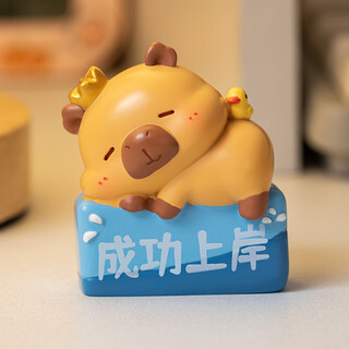 Qi le's birthday gift for female kapibara postgraduate entrance exam souvenirs, desktop ornaments, emotional stability, vehicle-mounted workstation decoration, kapibala small ornaments (successfully landed)