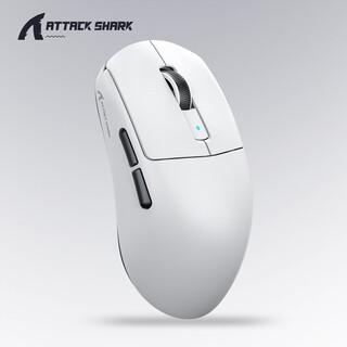攻击鲨/攻击鲨 R6 无线游戏鼠标/有线蓝牙三模鼠标 PAW3950 8000Hz rgb灯效 吃鸡lol电竞台式笔记本通用  攻击鲨R6 白色