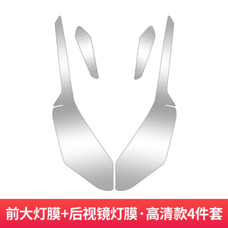 Yiling is suitable for fosha nss350 modified motorcycle instrument film transparent film display screen protective film special upgraded model nss350-hd model-headlight film + rearview mirror