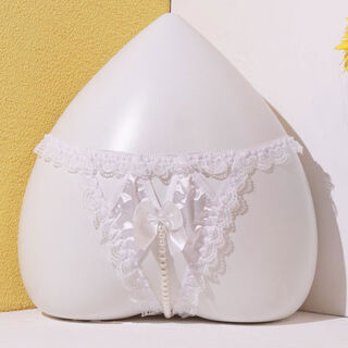 A rope thong t-pants large size extremely small ultra-small thin line high elastic girls underwear ins style underwear personality white