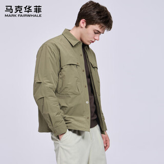 Mark huafei workwear function padded lapel jacket men's 2025 autumn new casual windproof jacket men's 1559 army green 203 xl 180