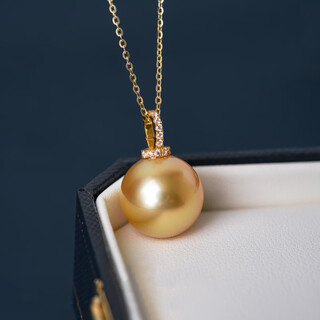 Kuxa single mother-of-pearl pendant s925 sterling silver hypoallergenic openable buckle simple and elegant 12mm gold bead style with silver chain